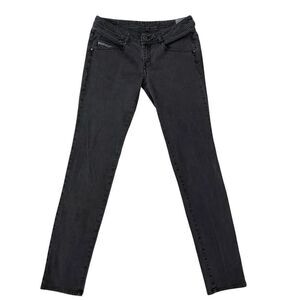 DIESEL CLUSHY WASH 008A8_STRETCH Black Denim Low Rise Jeans SIZE W 31 L34